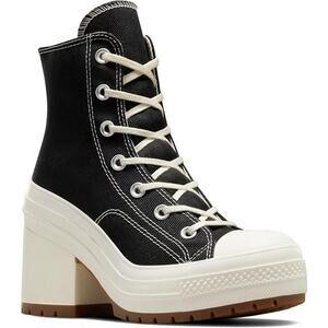 NEW Converse Chuck 70 De Luxe Heel Sneakers Black/White Women’s 10 A05347C